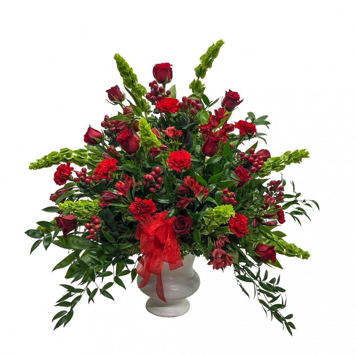 Red Bells Rose Basket