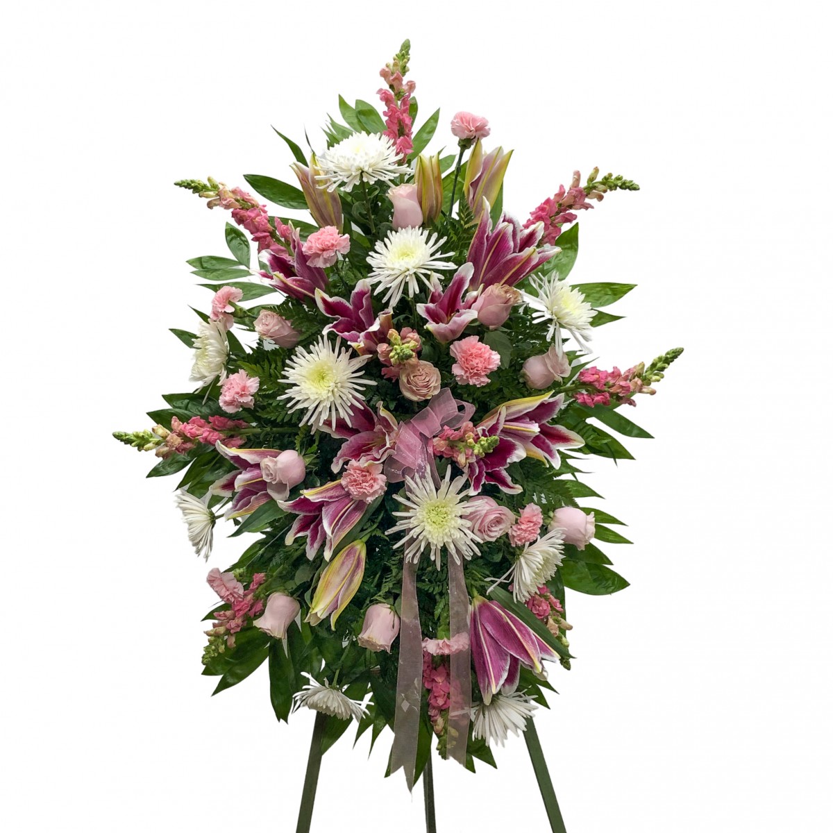 Divine Pink & White Standing Spray