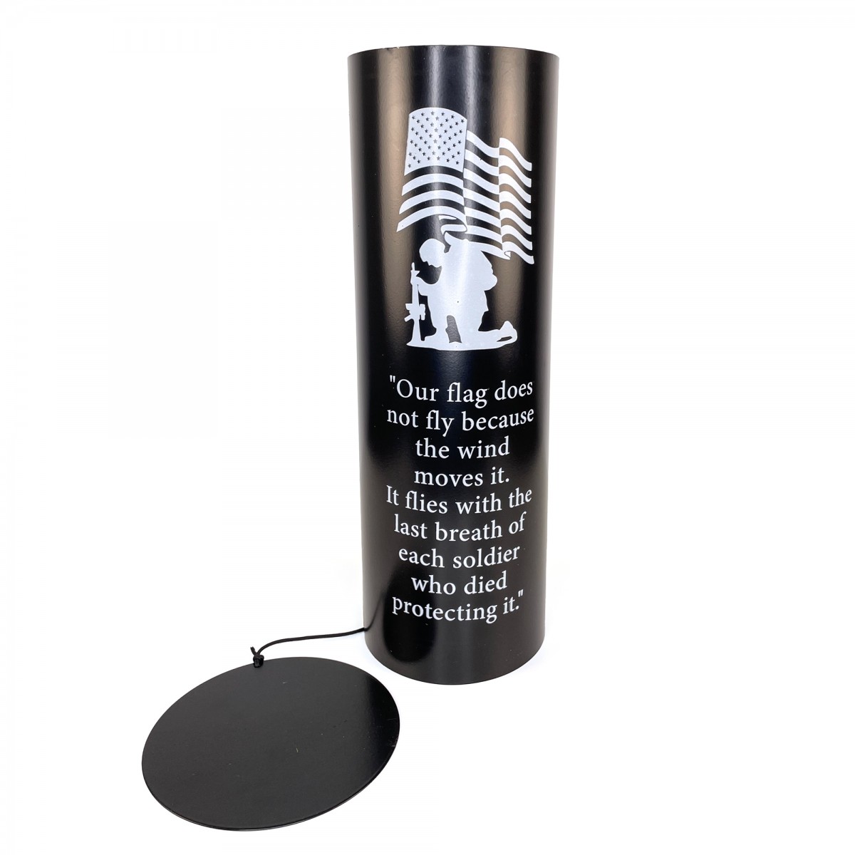 33" Soldier Memorial Cowbell Wind Chime