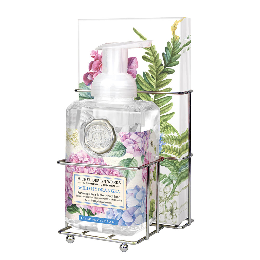 Wild Hydrangea Foaming Hand Soap Napkin Set
