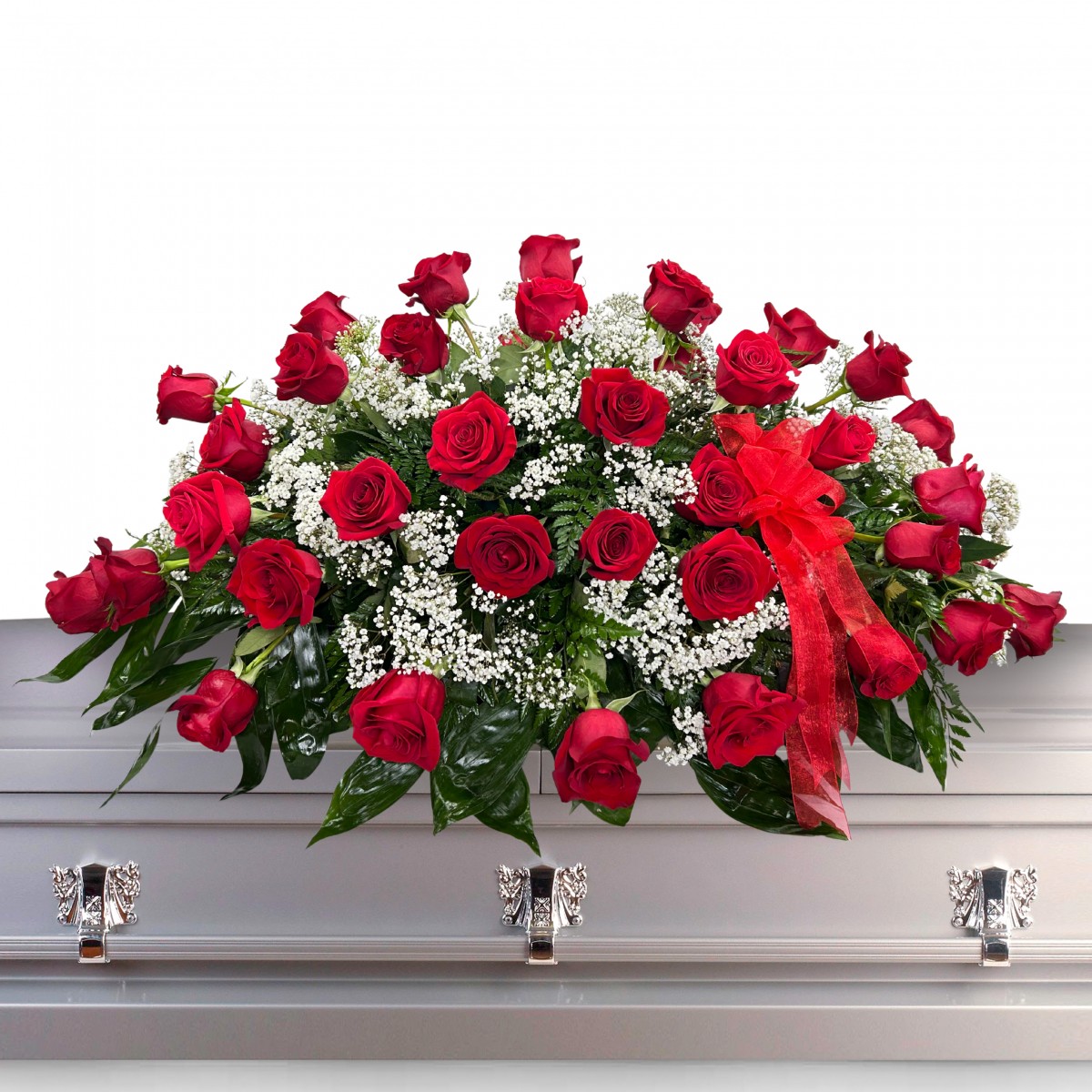 Classic Red Rose Casket Spray