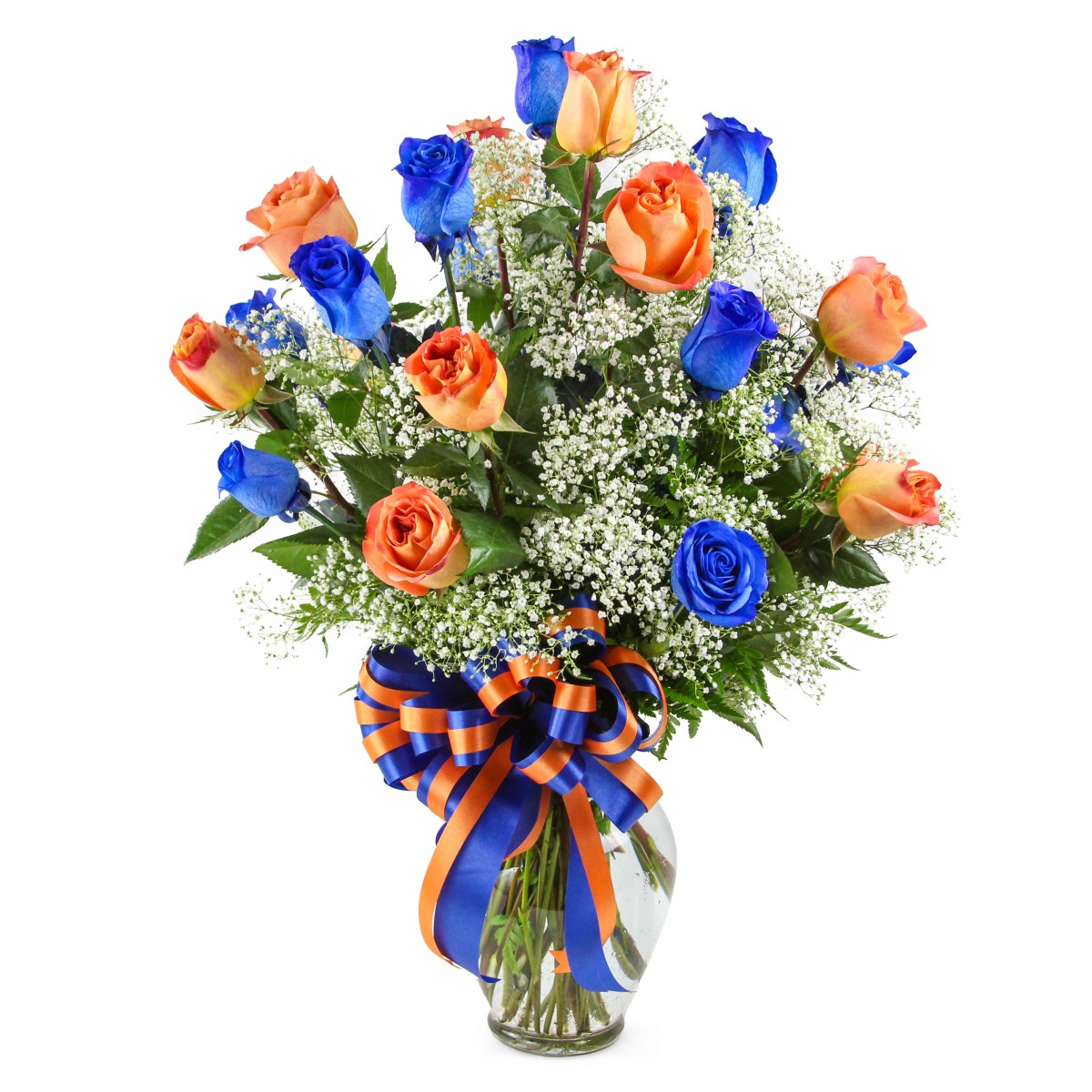 2 Dozen Roses Florida Gator Colors
