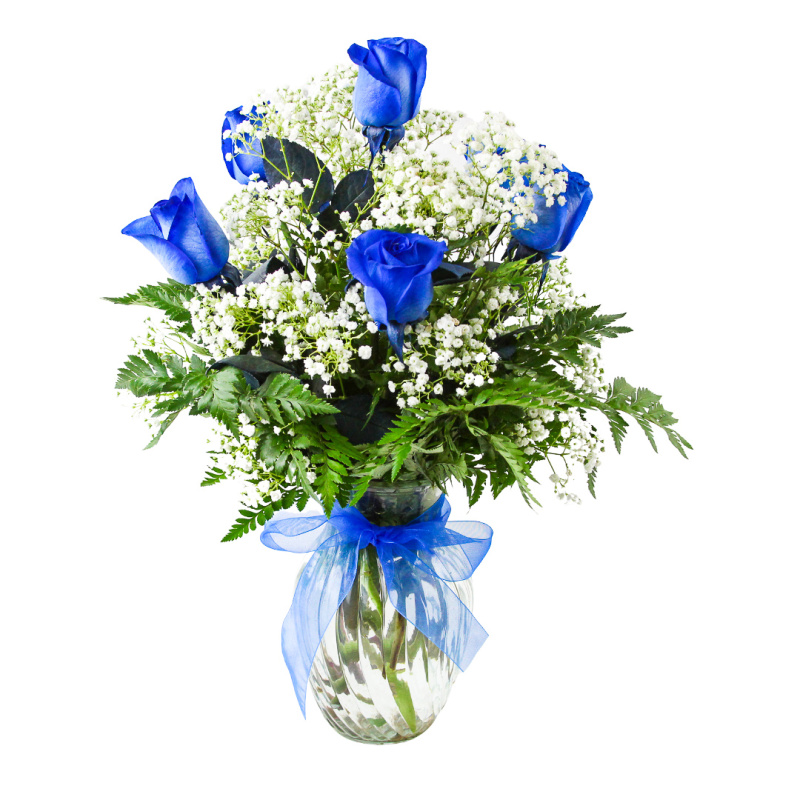 1/2 Dozen Blue Roses