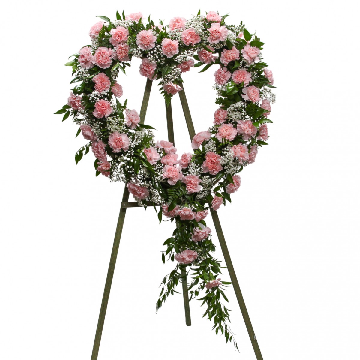 Classic Pink Carnation Heart
