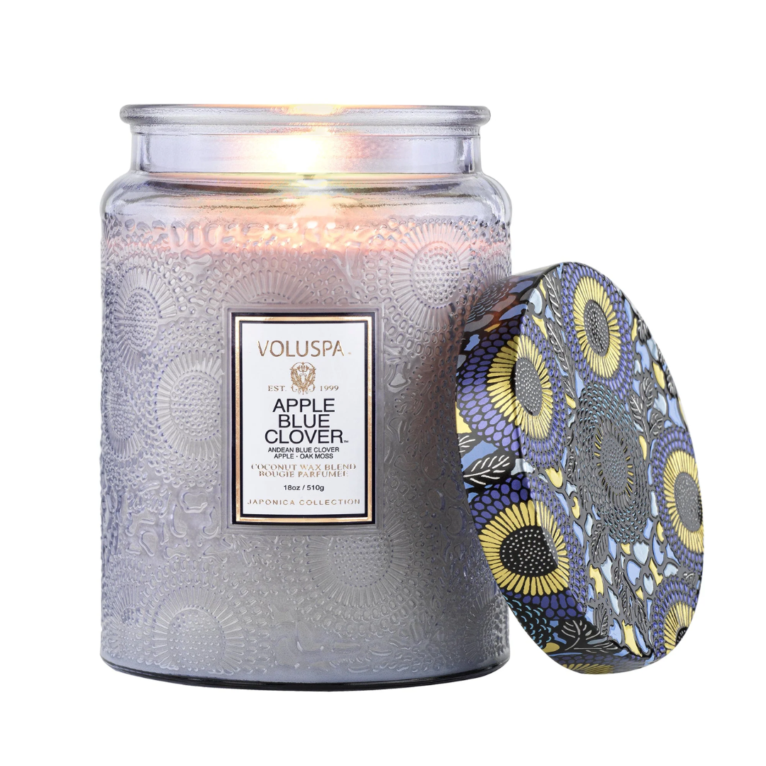 Apple Blue Clover Large Jar Candle - Image 2