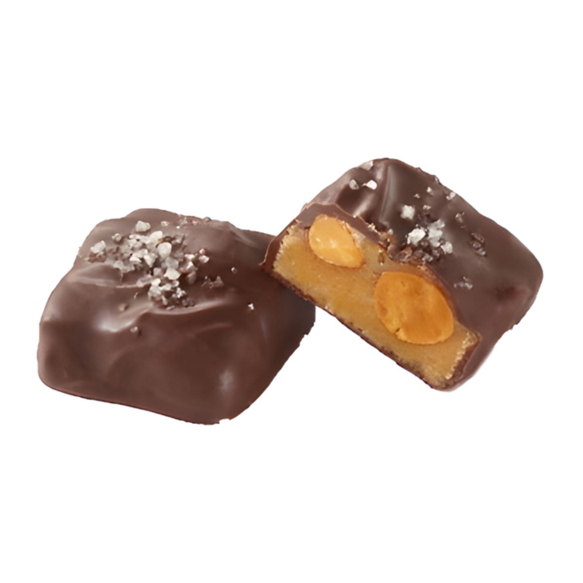 Dark Chocolate Almond Toffee Sea Salt Squares - Image 2