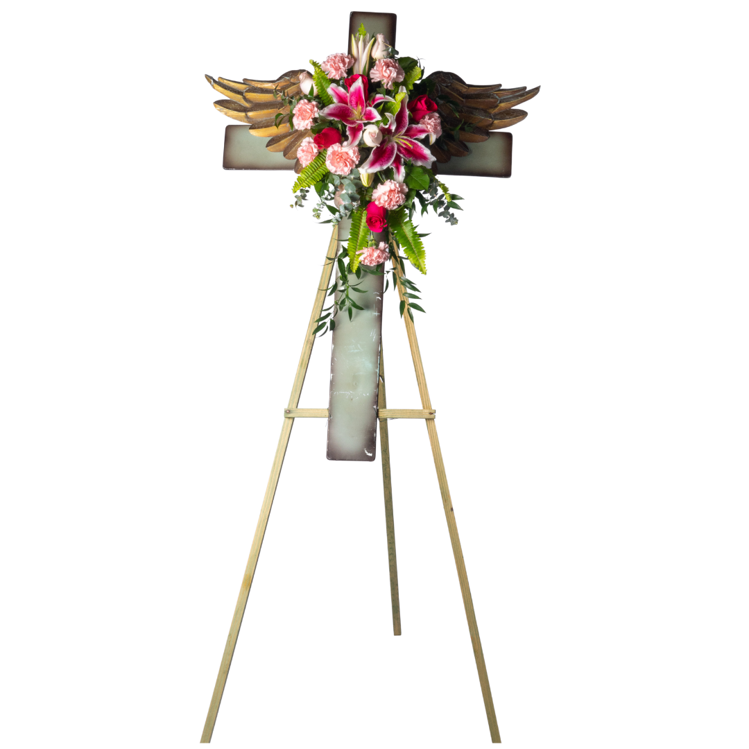 Elegant Pink Protection Cross - Image 3