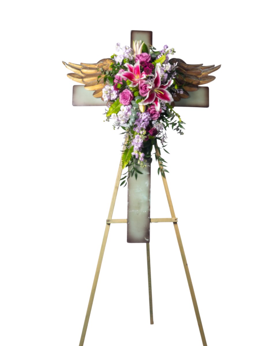 Purple & White Protection Cross - Image 2