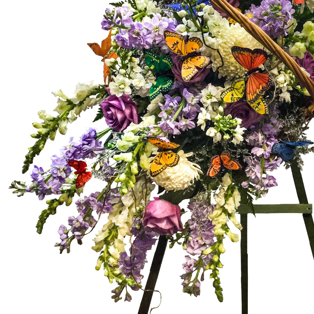 Butterfly Garden Standing Basket - Image 2