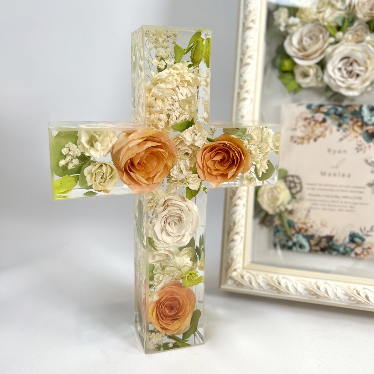 Crystal Clear Floral Cross - Image 2