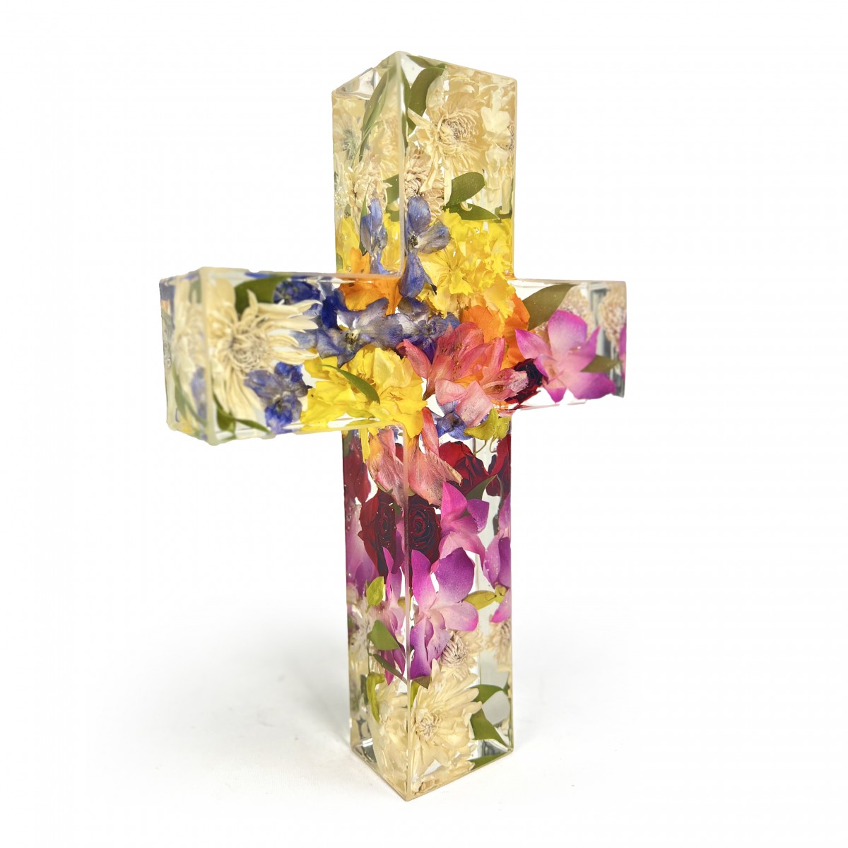 Crystal Clear Floral Cross - Image 3