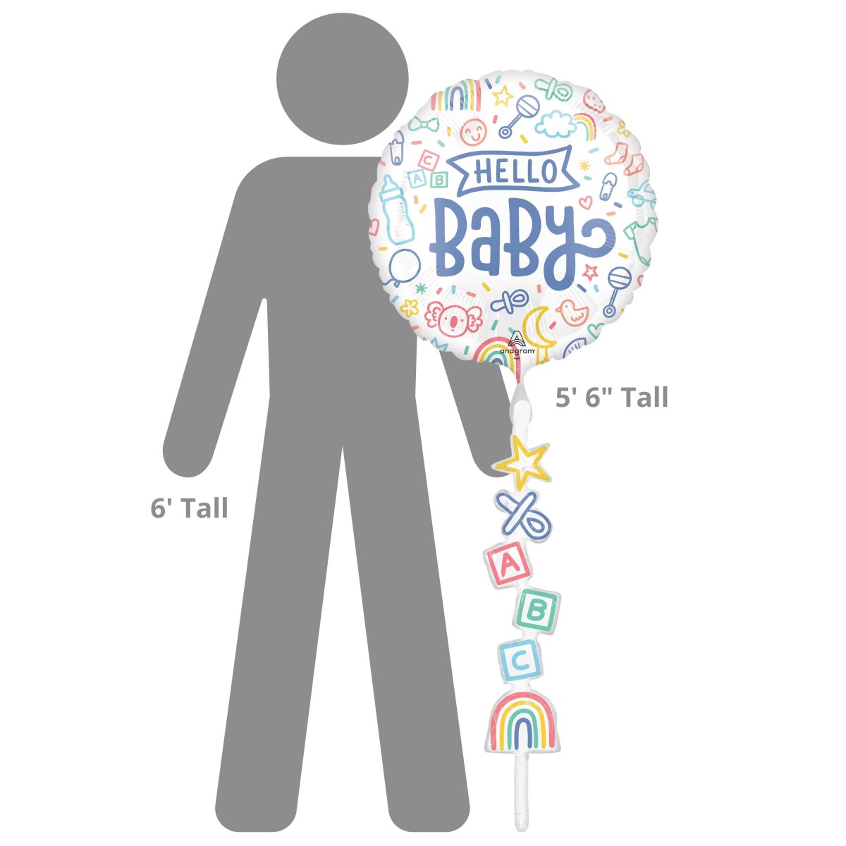 Hello Baby Airwalker Balloon - Image 3