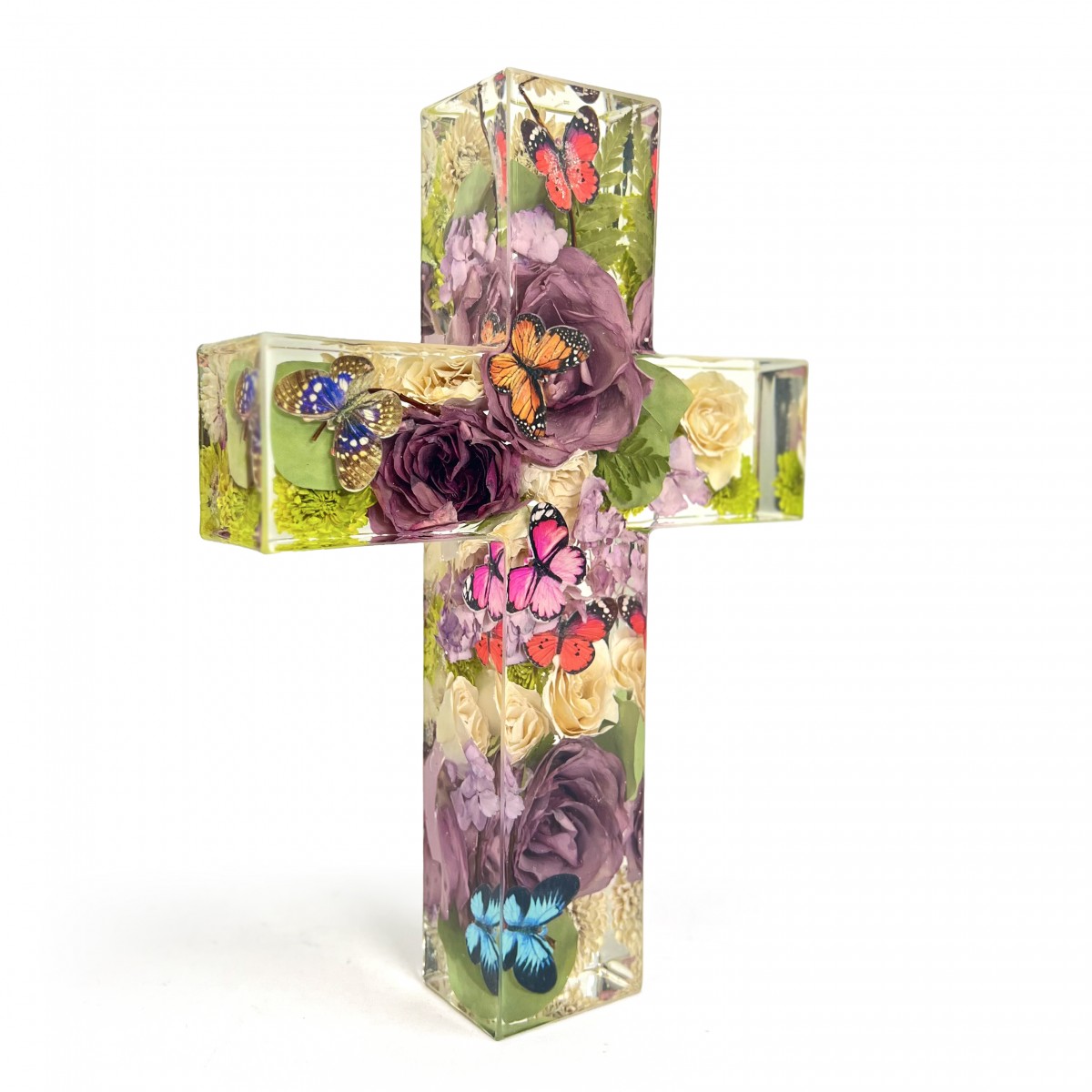 Crystal Clear Floral Cross - Image 4