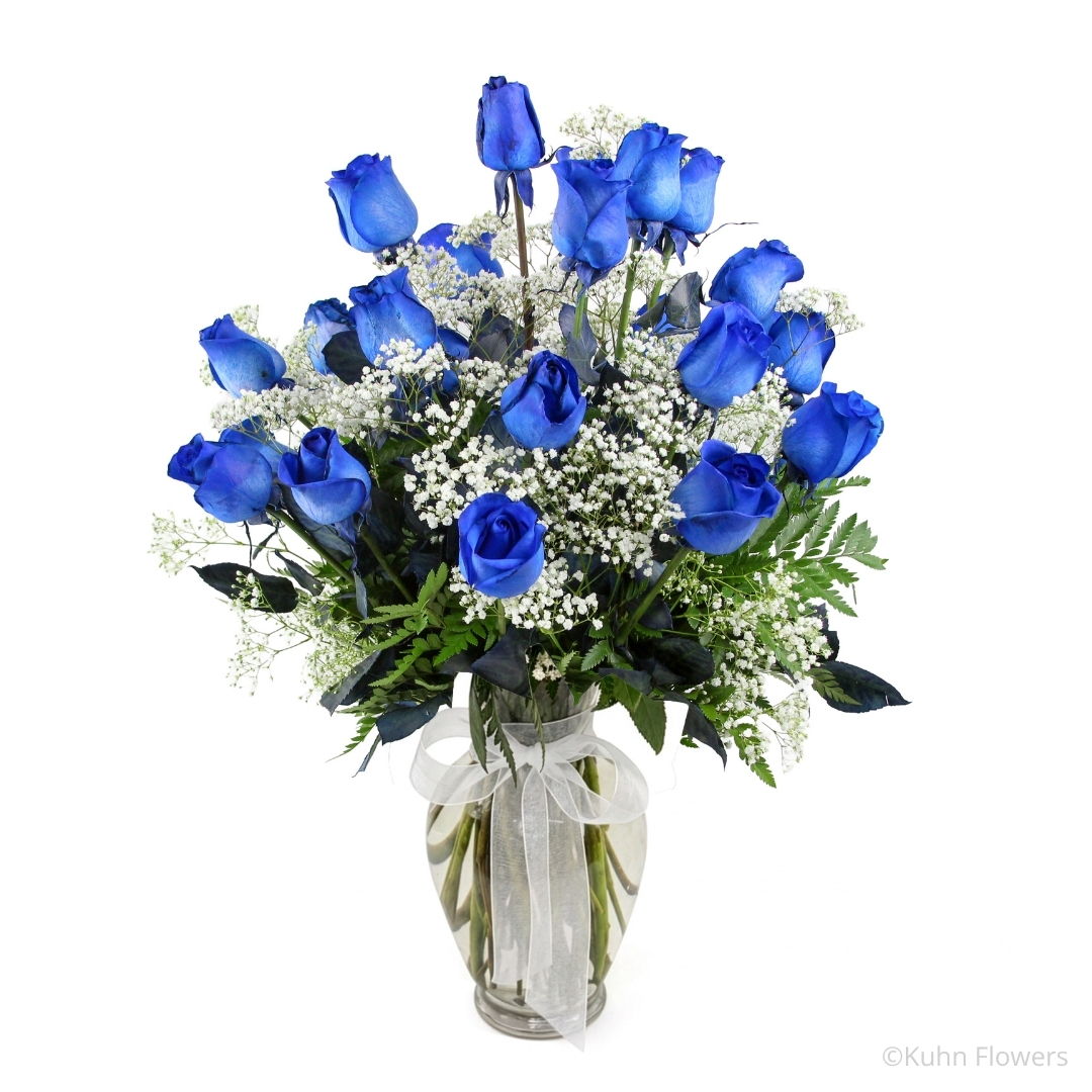 2 Dozen Blue Sympathy Roses
