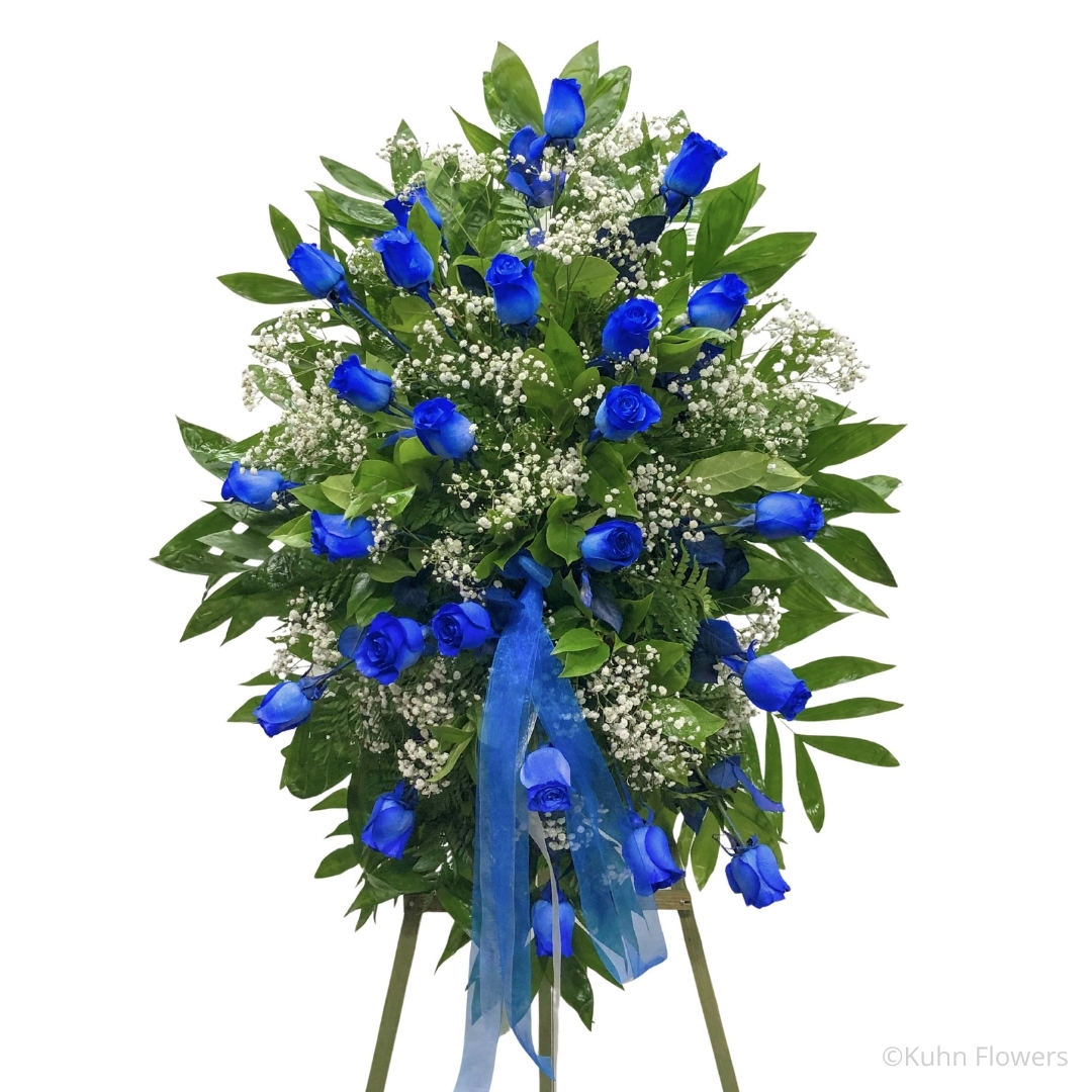 Blue Roses Standing Spray