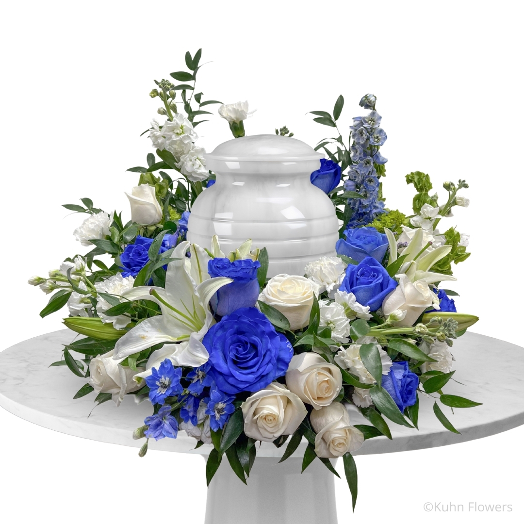 Blue Without You Urn Arrangement